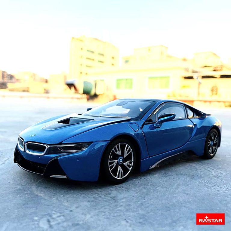 Miniature BMW I8 Rastar 1/24 Diecast - Matt Black, Réf 56500, Occasion